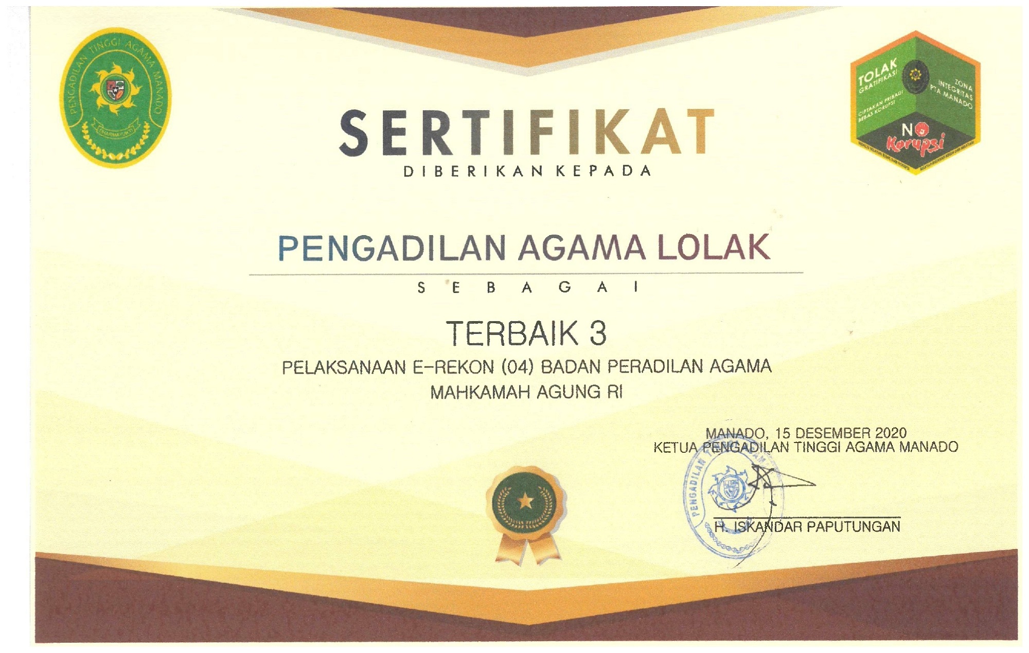 terbaik 3 Erekon