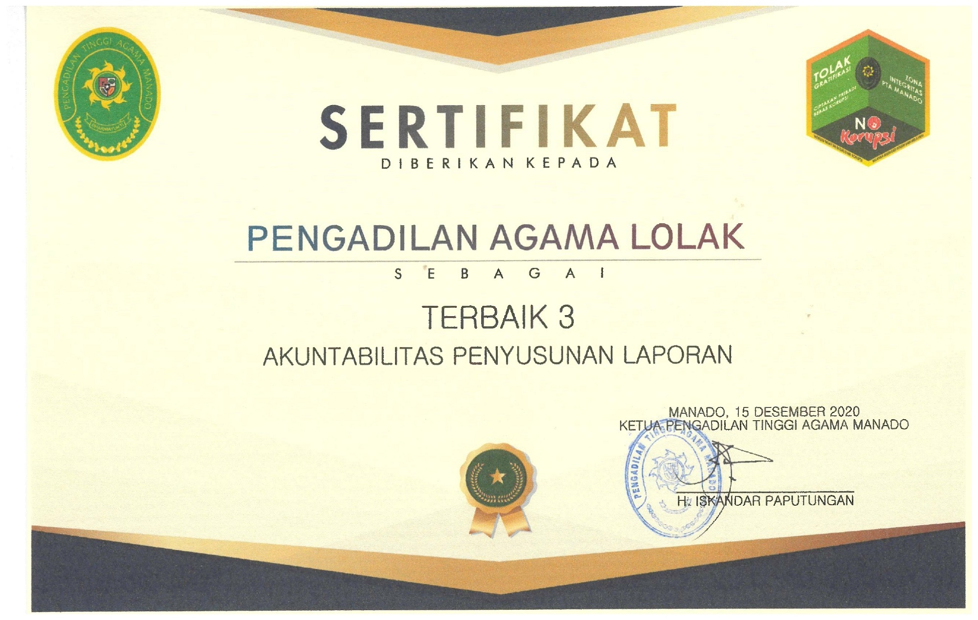 terbaik 3 akuntabilitas penyusunan laporan
